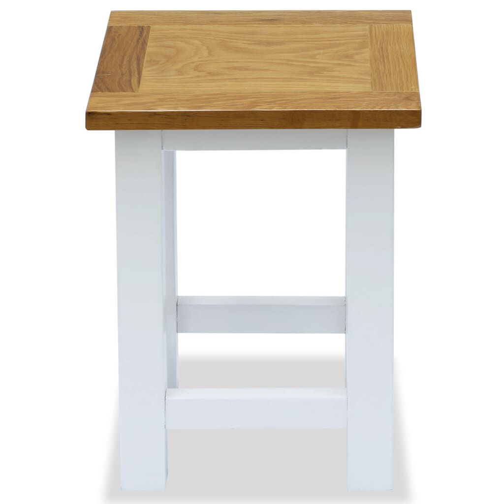 vidaXL Τραπέζι Βοηθητικό 27 x 24 x 37 εκ. από Μασίφ Ξύλο Δρυός