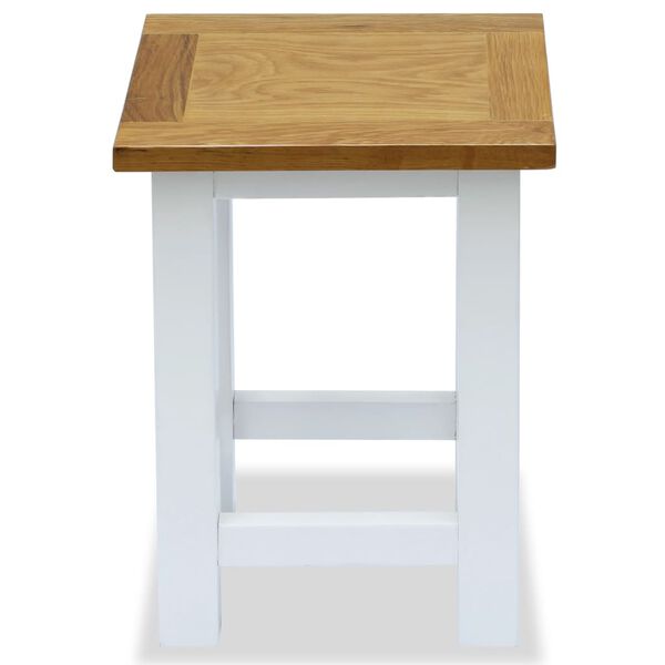 vidaXL Τραπέζι Βοηθητικό 27 x 24 x 37 εκ. από Μασίφ Ξύλο Δρυός