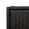 vidaXL Ντουλάπι Αποθήκευσης Κήπου Μαύρο 105x55x113 εκ. από Συνθ. Ρατάν
