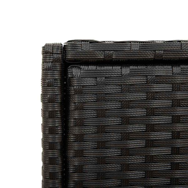 vidaXL Ντουλάπι Αποθήκευσης Κήπου Μαύρο 105x55x113 εκ. από Συνθ. Ρατάν