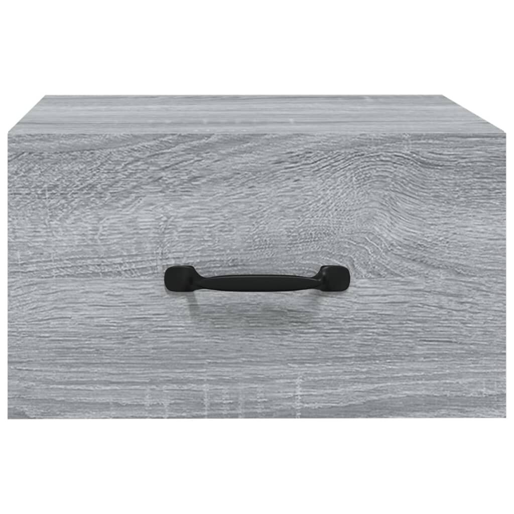 vidaXL Κομοδίνα Επιτοίχια Γκρι Sonoma 35 x 35 x 20 εκ.