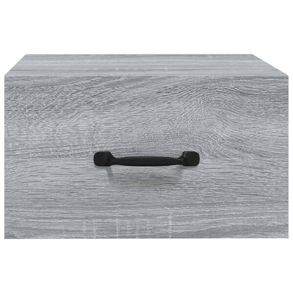vidaXL Κομοδίνα Επιτοίχια Γκρι Sonoma 35 x 35 x 20 εκ.