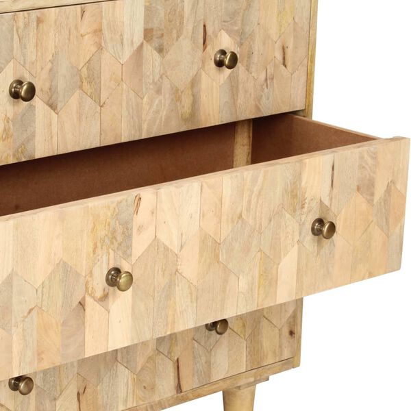 vidaXL Συρταριέρα 75 x 35 x 75 εκ. από Μασίφ Ξύλο Μάνγκο