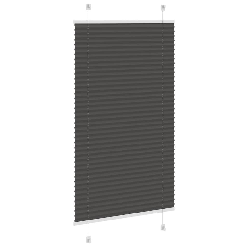 vidaXL Πλισέ περσίδα Μαύρο 75x150 cm Πλάτος υφάσματος 74,4 cm