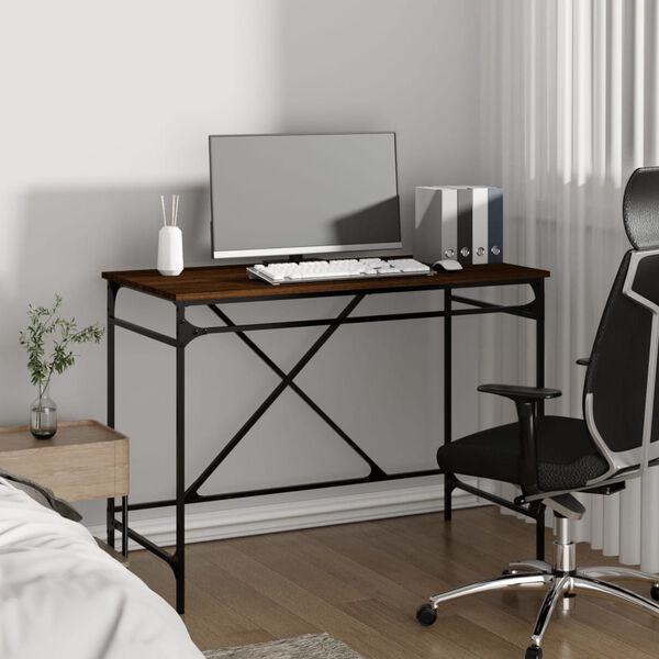 vidaXL Γραφείο Καφέ Δρυς 100 x 50 x 75 εκ. από Επεξεργασμένο Ξύλο