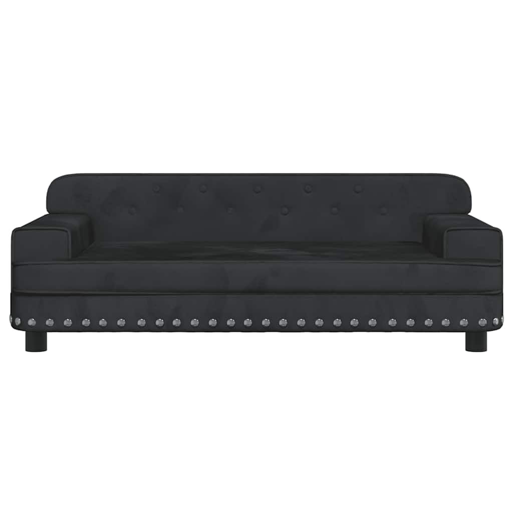 vidaXL Καναπές Παιδικός Μαύρο 90x53x30 εκ. από Βελούδο
