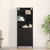 vidaXL Highboard &Mu;&alpha;ύ&rho;&eta; &Omicron;&xi;&upsilon;ά 69,5 x 34 x 180 &epsilon;&kappa;. &Epsilon;&pi;&epsilon;&xi;&epsilon;&rho;&gamma;&alpha;&sigma;&mu;έ&nu;&omicron; &xi;ύ&lambda;&omicron;