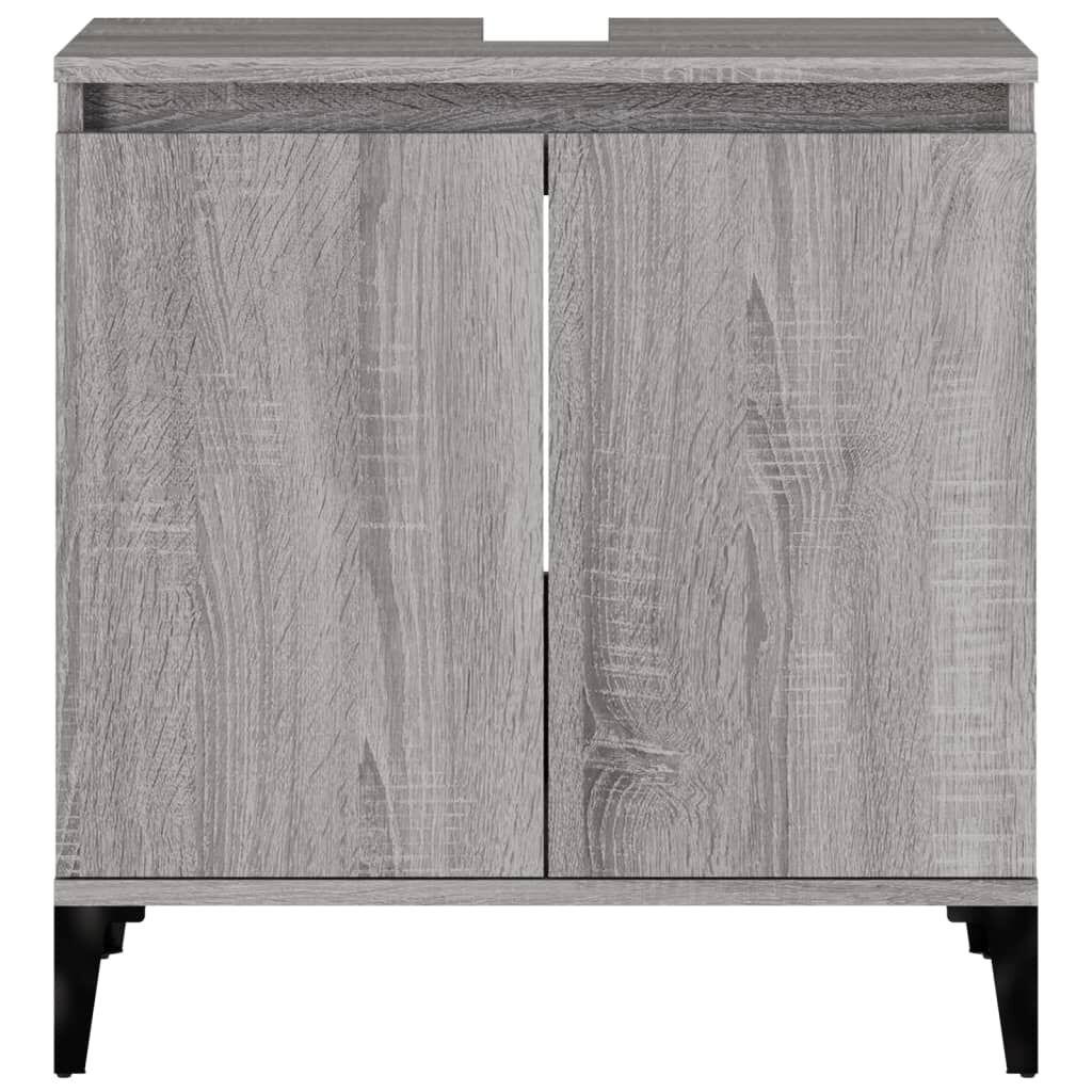 vidaXL Ντουλάπι Νιπτήρα Grey Sonoma 58 x 33 x 60 εκ. Επεξεργ. Ξύλο