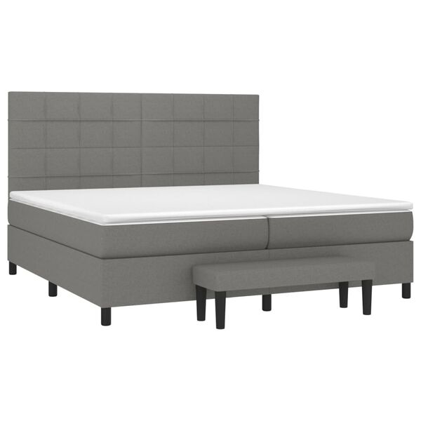 vidaXL &Kappa;&rho;&epsilon;&beta;ά&tau;&iota; Boxspring &mu;&epsilon; &Sigma;&tau;&rho;ώ&mu;&alpha; &Sigma;&kappa;&omicron;ύ&rho;&omicron; &Gamma;&kappa;&rho;&iota; 200x200 &epsilon;&kappa;. &Upsilon;&phi;&alpha;&sigma;&mu;ά&tau;&iota;&nu;&omicron;