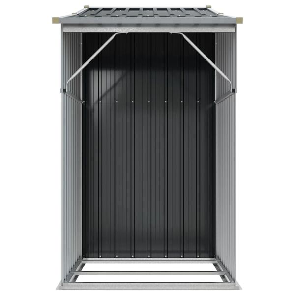 vidaXL Αποθήκη Κήπου Ανθρακί 277 x 93 x 179 εκ. από Γαλβαν. Ατσάλι