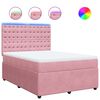 vidaXL &Kappa;&rho;&epsilon;&beta;ά&tau;&iota; Boxspring &mu;&epsilon; &Sigma;&tau;&rho;ώ&mu;&alpha; &Rho;&omicron;&zeta; 140x200 &epsilon;&kappa;. &Beta;&epsilon;&lambda;&omicron;ύ&delta;&iota;&nu;&omicron;