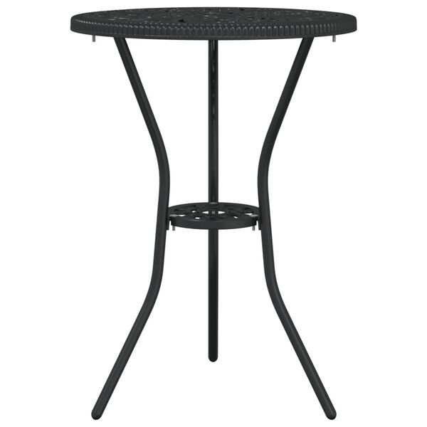 vidaXL Σετ Μπιστρό Κήπου 3 pcs Μαύρο Αλουμίνιο