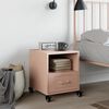 vidaXL Κομοδίνο Ροζ 36x39x43,5 εκ. από Χάλυβα