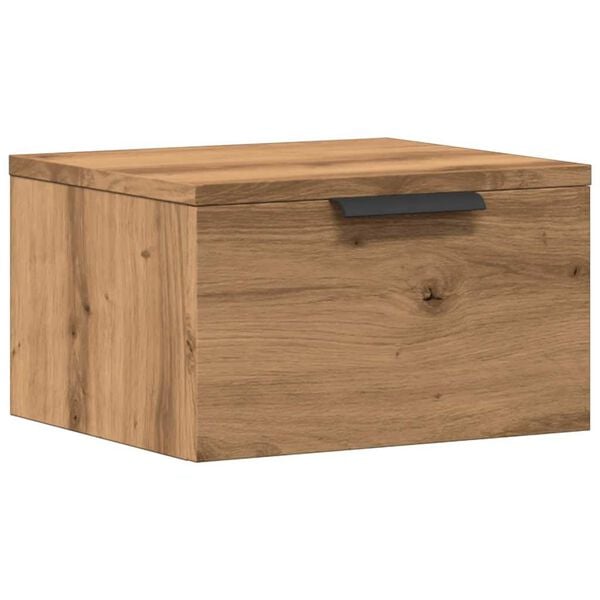 vidaXL Κομοδίνο Επιτοίχιο Αρτισιανή Δρυς 34x30x20 εκ