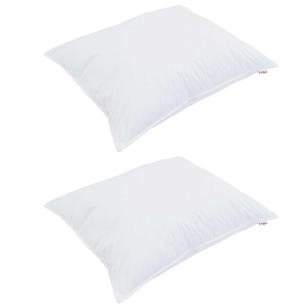 vidaXL Μαξιλάρια 2 pcs Λευκό 30 x 50 εκ. 130gsm 100% βαμβάκι