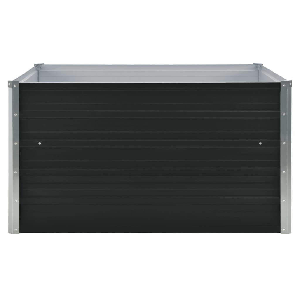 vidaXL Ζαρντινιέρα Ψηλή Ανθρακί 100x100x45 εκ. Γαλβανισμένος Χάλυβας