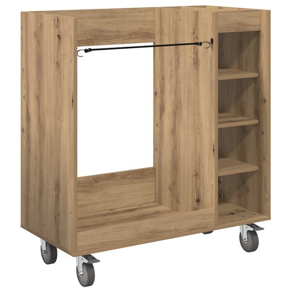 vidaXL &Nu;&tau;&omicron;&upsilon;&lambda;ά&pi;&iota; &Gamma;&kappa;&omicron;&lambda;&phi; &mu;&epsilon; &tau;&rho;&omicron;&chi;&omicron;ύ&sigmaf; &Mu;&omicron;&nu;ό&chi;&rho;&omega;&mu;&omicron; Artisan Oak 90 x 45 x 98 &epsilon;&kappa;