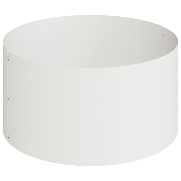 vidaXL Γλάστρα Κήπου Λευκό 120 x 120 x 20 εκ. Ατσάλι