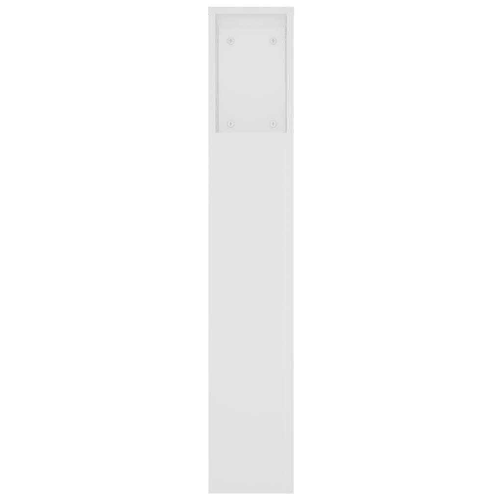 vidaXL Κεφαλάρι Με Αποθηκευτικό Χώρο Λευκό 220x18,5x104,5 εκ.