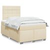 vidaXL Κρεβάτι Boxspring με Στρώμα Κρεμ 120x190 εκ. Υφασμάτινο