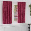 vidaXL Κουρτίνα με κουρτίνες 2 pcs Μπορντό 175 x 140 εκ. Βελούδο