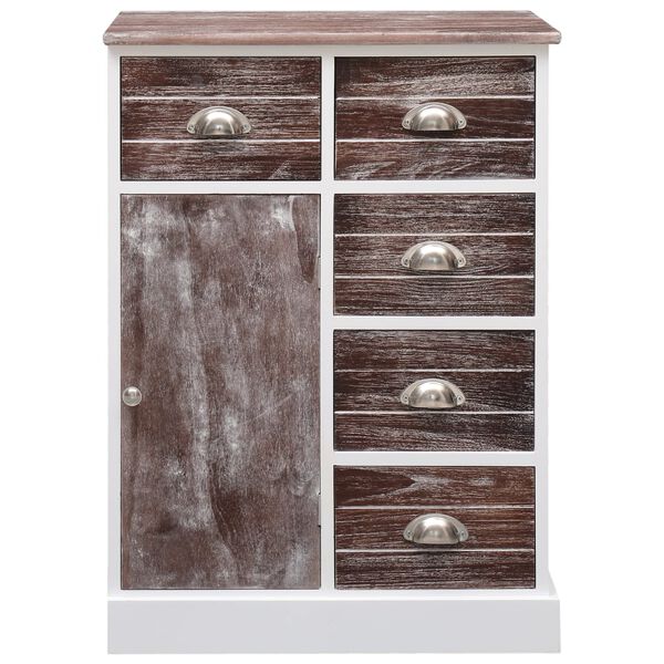 vidaXL Ντουλάπι με 10 Συρτάρια Καφέ 113 x 30 x 79 εκ. από Ξύλο