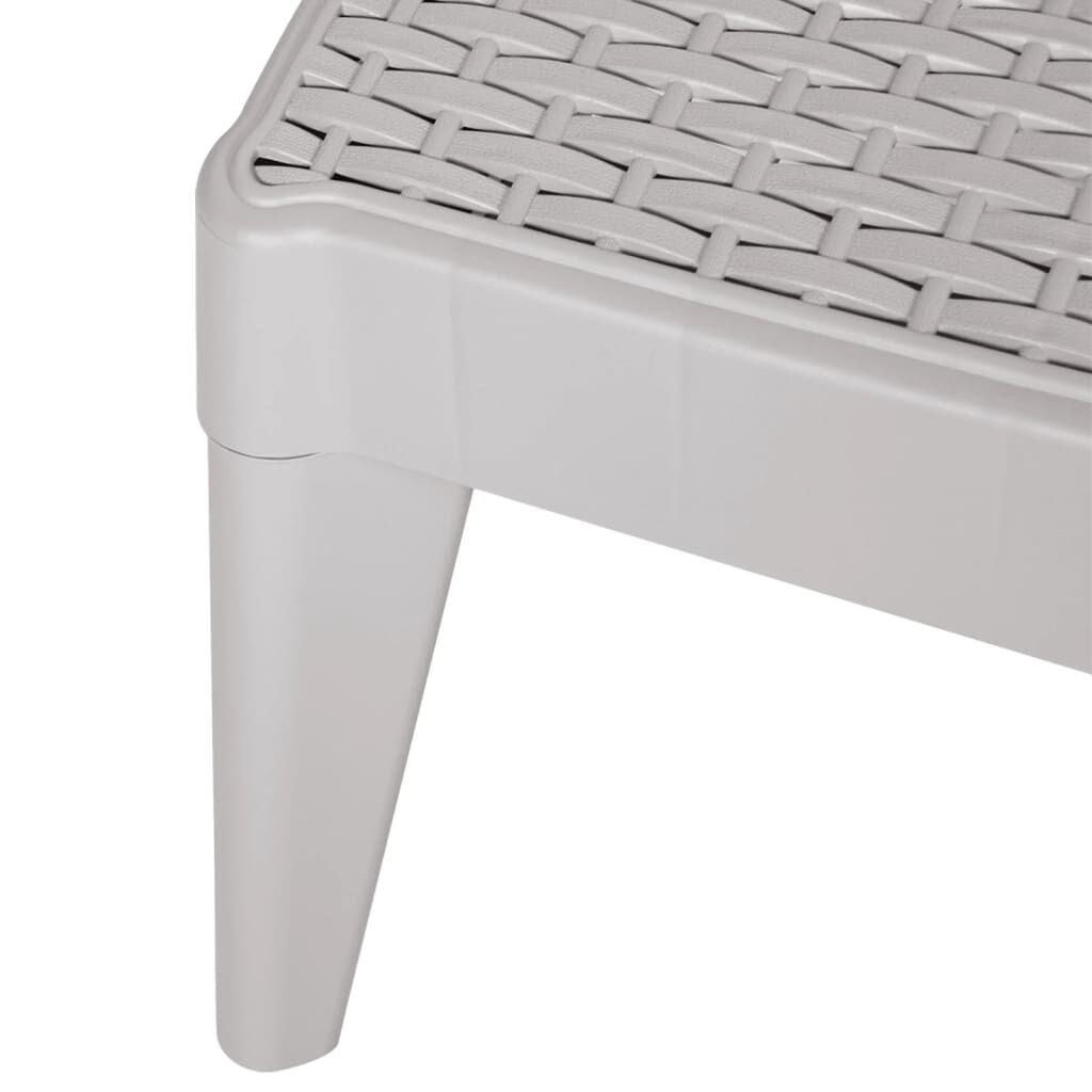 vidaXL Ξαπλώστρα Γκρι 186 x 60 x 29 από Πολυπροπυλένιο