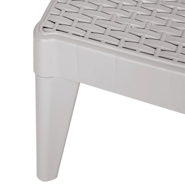 vidaXL Ξαπλώστρα Γκρι 186 x 60 x 29 από Πολυπροπυλένιο