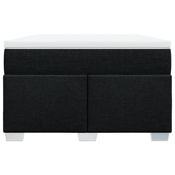 vidaXL Κρεβάτι Boxspring με Στρώμα Μαύρο 120x190 εκ. Υφασμάτινο