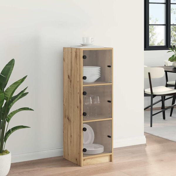 vidaXL Highboard Artisan Oak 35 x 37 x 109 &epsilon;&kappa; &Epsilon;&pi;&epsilon;&xi;&epsilon;&rho;&gamma;&alpha;&sigma;&mu;έ&nu;&omicron; &xi;ύ&lambda;&omicron;