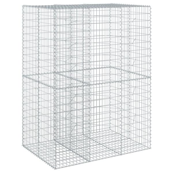 vidaXL Συρματοκιβώτιο με Κάλυμμα 150x100x200εκ από Γαλβανισμένο Χάλυβα