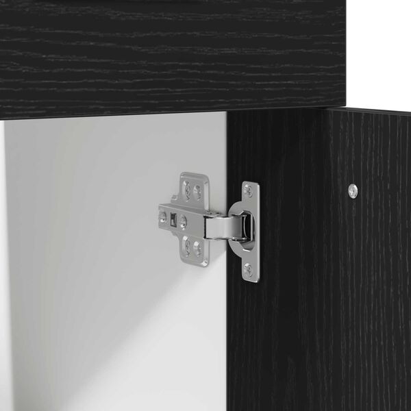 vidaXL Συρταριέρα Κάτω Ντουλάπα με ράφι Μαύρη δρυς 30 x 46 x 81.5 εκ
