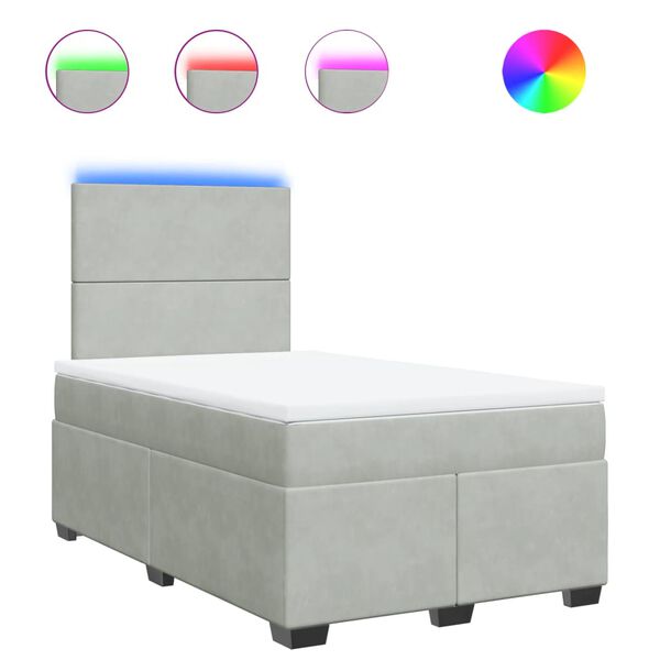 vidaXL &Kappa;&rho;&epsilon;&beta;ά&tau;&iota; Boxspring &mu;&epsilon; &Sigma;&tau;&rho;ώ&mu;&alpha; &Alpha;&nu;&omicron;&iota;&chi;&tau;ό &Gamma;&kappa;&rho;&iota; 120x200 &epsilon;&kappa;. &Beta;&epsilon;&lambda;&omicron;ύ&delta;&iota;&nu;&omicron;