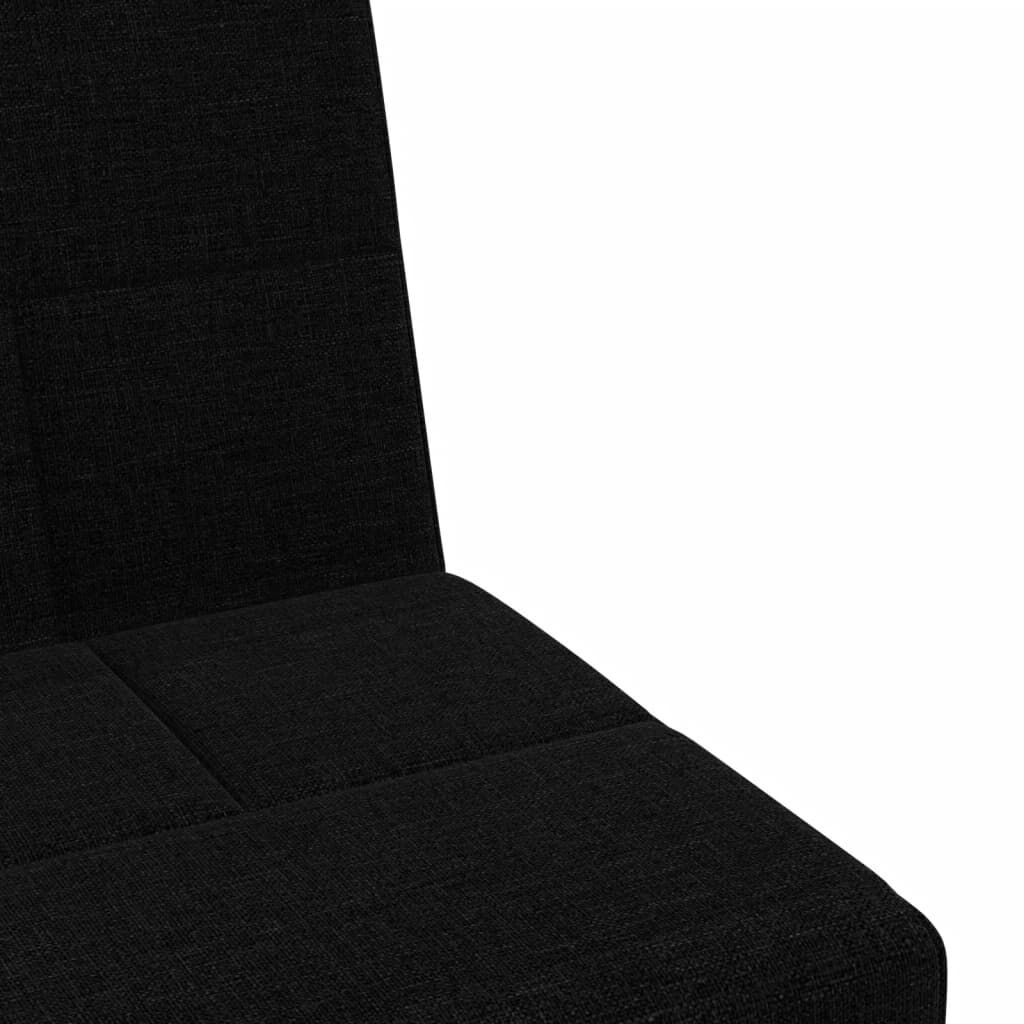 vidaXL Καναπές Κρεβάτι Γωνιακός Μαύρος 255x140x70 εκ. Υφασμάτινος