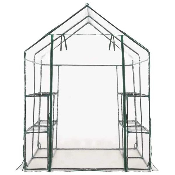 vidaXL Θερμοκήπιο με 8 Ράφια 143 x 143 x 195 εκ.