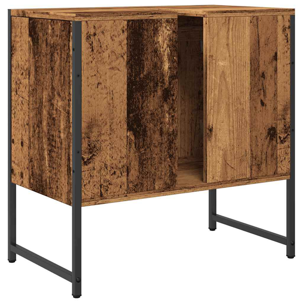 vidaXL Ντουλάπι Νιπτήρα Μπάνιου Παλιό Ξύλο 60x33x60 εκ