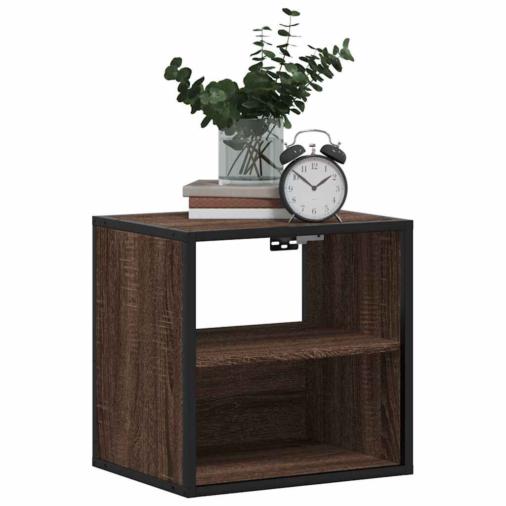 vidaXL Επίτοιχα κομοδίνα 2 τεμάχια καφέ δρυς 40x31x39,5 cm