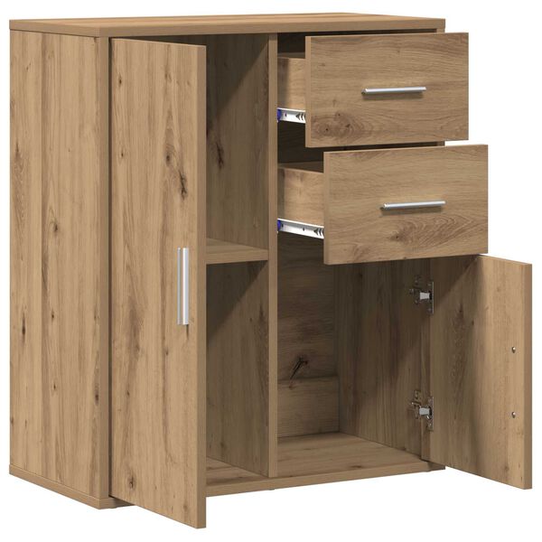 vidaXL Πλαϊνό γραφείο artisan δρυς 60 x 31 x 70 εκ Επεξεργασμένο ξύλο