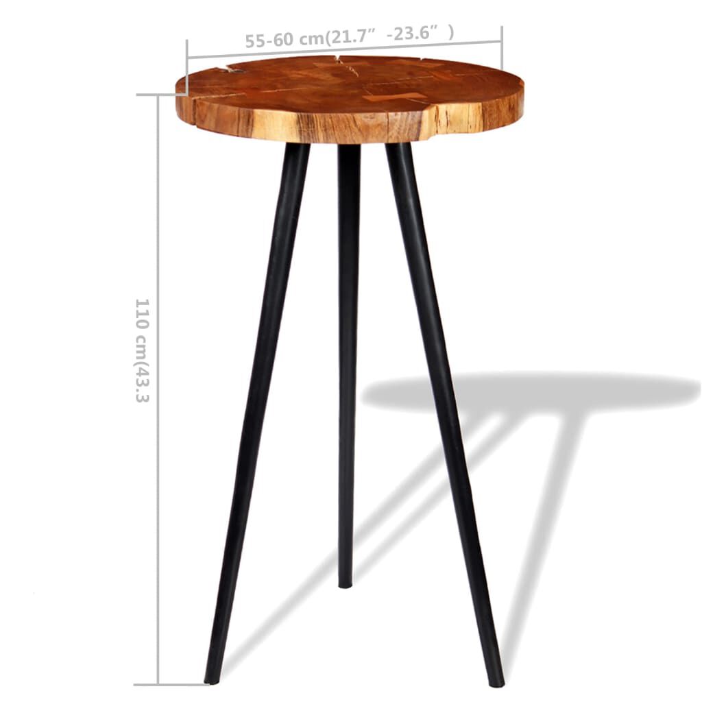 vidaXL Τραπέζι Μπαρ Κορμός (55-60) x 110 εκ. από Μασίφ Ξύλο Ακακίας