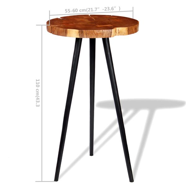 vidaXL Τραπέζι Μπαρ Κορμός (55-60) x 110 εκ. από Μασίφ Ξύλο Ακακίας