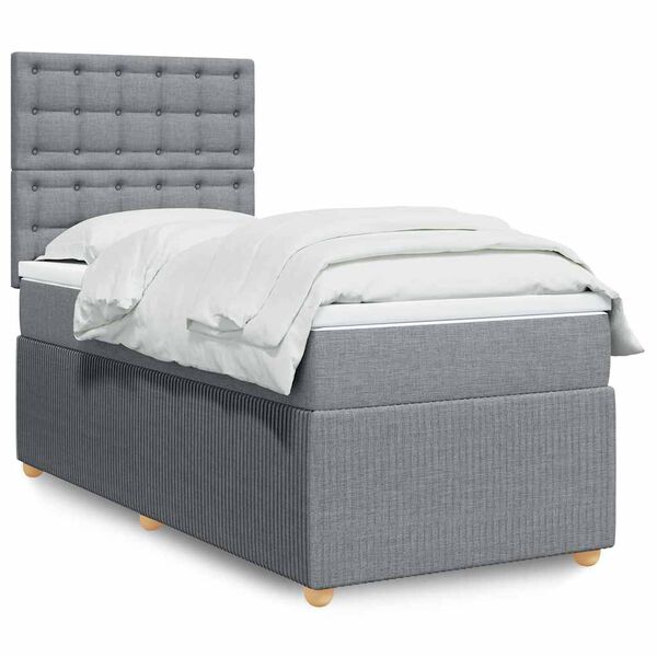 vidaXL &Kappa;&rho;&epsilon;&beta;ά&tau;&iota; Boxspring &mu;&epsilon; &Sigma;&tau;&rho;ώ&mu;&alpha; &Alpha;&nu;&omicron;&iota;&chi;&tau;ό &Gamma;&kappa;&rho;&iota; 100x200 &epsilon;&kappa;. &Upsilon;&phi;&alpha;&sigma;&mu;ά&tau;&iota;&nu;&omicron;