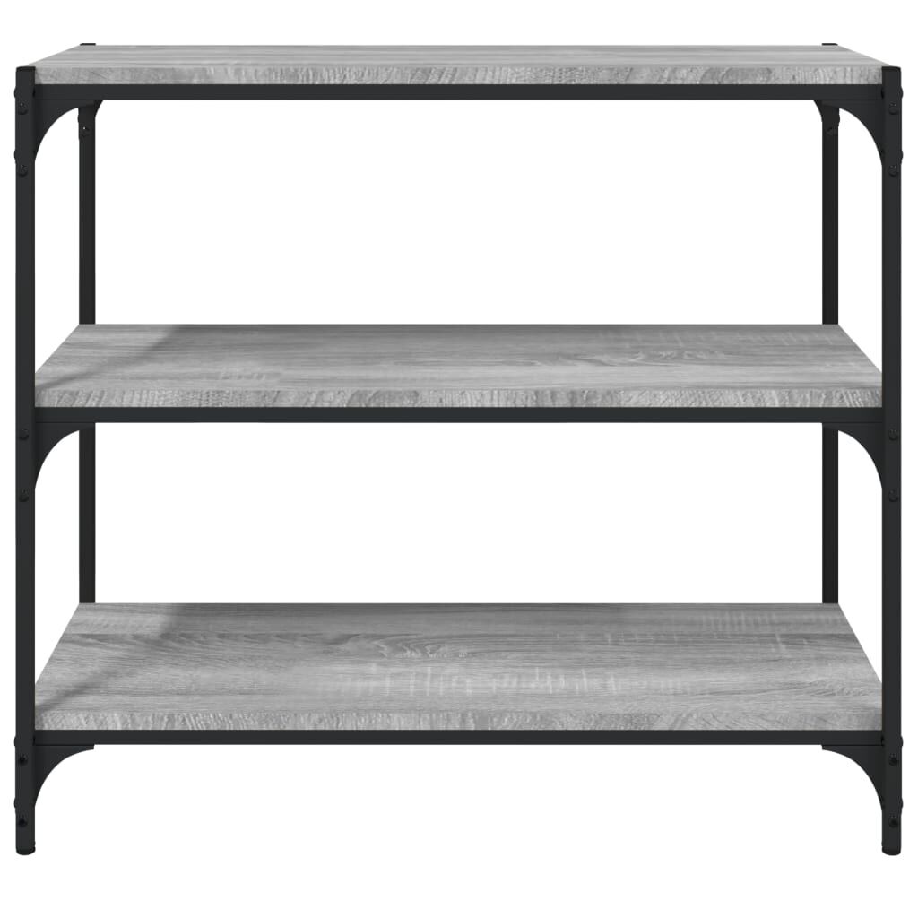 vidaXL Βιβλιοθήκη Γκρι Sonoma 80 x 33 x 70,5 εκ. Επεξ. Ξύλο & Ατσάλι