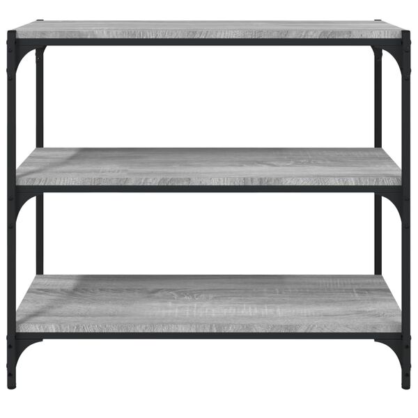 vidaXL Βιβλιοθήκη Γκρι Sonoma 80 x 33 x 70,5 εκ. Επεξ. Ξύλο & Ατσάλι