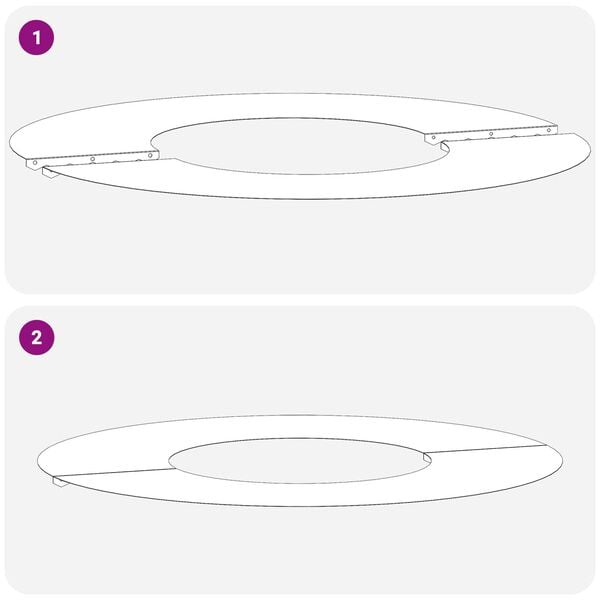 vidaXL Φλατ Δαχτυλίδια Δέντρων 5 pcs Μαύρο Ø30 / 60 εκ. Ατσάλι