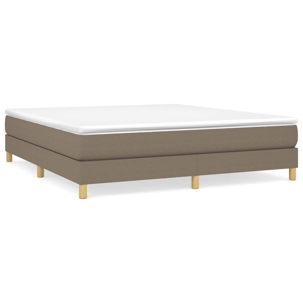vidaXL Σκελετός Κρεβατιού Χωρίς Στρώμα Taupe 160x200 εκ. Υφασμάτινο