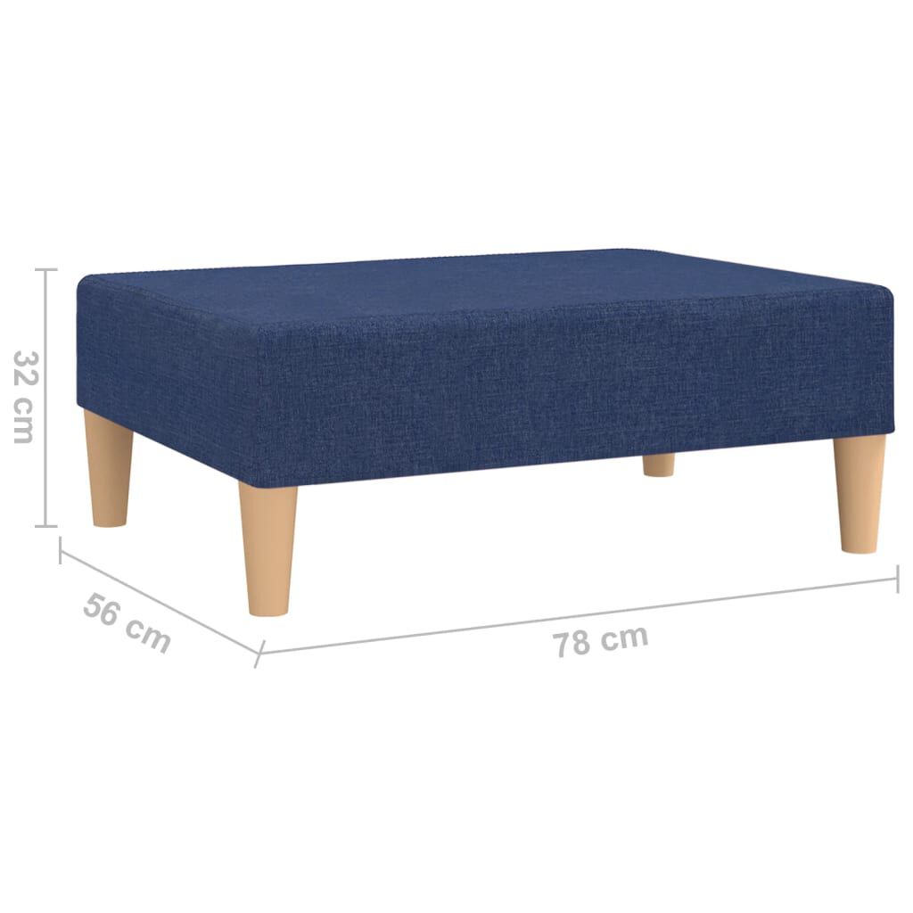vidaXL Σκαμπό/Υποπόδιο Μπλε 78 x 56 x 32 εκ. Υφασμάτινο
