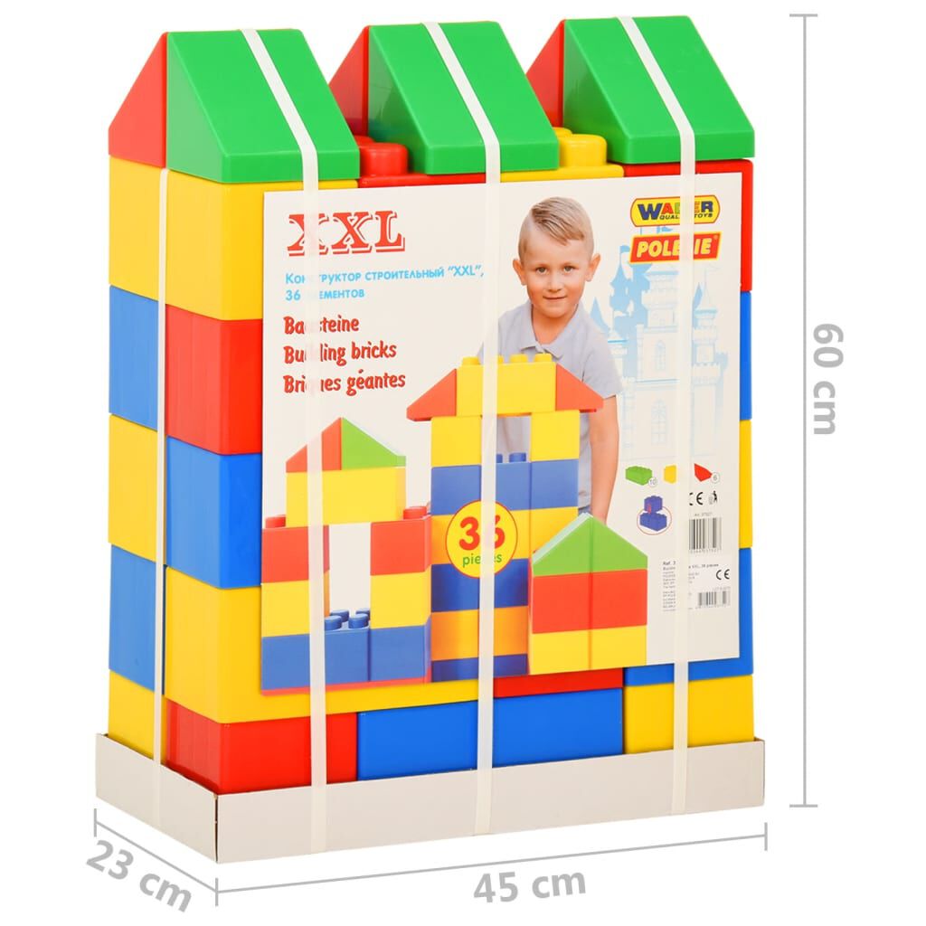 Polesie Wader Τουβλάκια XXL 36 Τεμαχίων