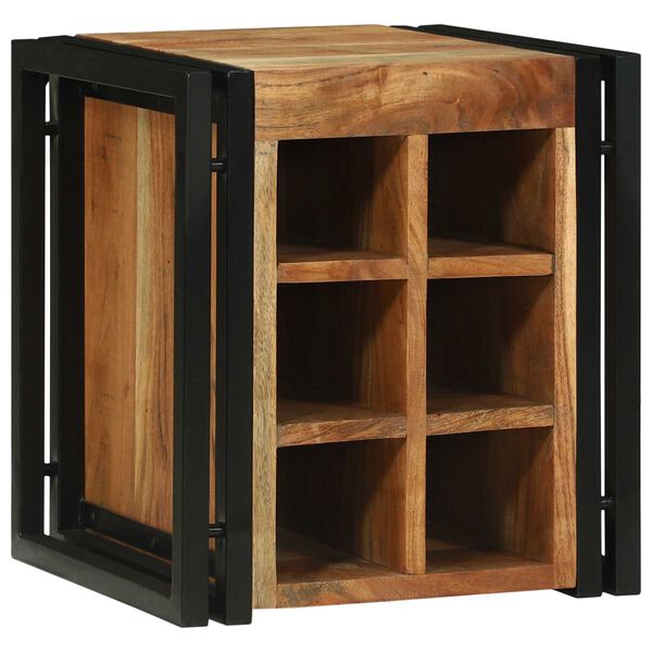vidaXL Ράφι κρασιών 34.5x35x39 εκ. μασίφ ξύλο ακακίας