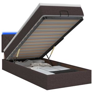vidaXL &Kappa;&rho;&epsilon;&beta;ά&tau;&iota; Ottoman &mu;&epsilon; &Sigma;&tau;&rho;ώ&mu;&alpha; &kappa;&alpha;&iota; LED &Sigma;&kappa;&omicron;ύ&rho;&omicron; &Kappa;&alpha;&phi;έ 90 x 200 cm