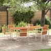 vidaXL Σέτ φαγητού για κήπο 7 pcs Σταθερό Ξύλο Ακακίας